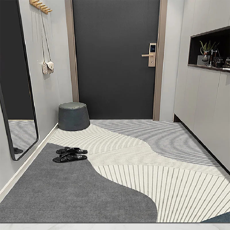 One-touch Net Home Mat Oil-proof and Non-slip Kitchen Carpet Can Be Wiped Balcony Rug Large Area PVC Carpets for Living Room