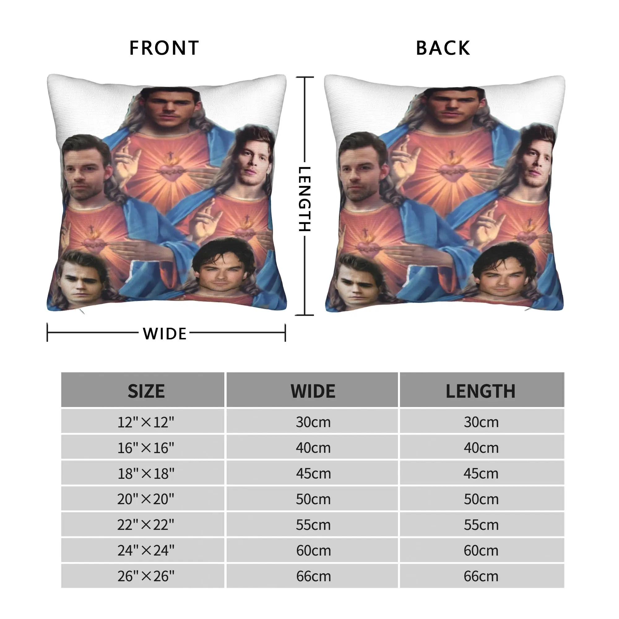 Pillow Cover Jesus The Vampire Diaries Damon Salvatore TV Series   Fashion Pillow Case For Sofa Car Home Decor Pillowcases