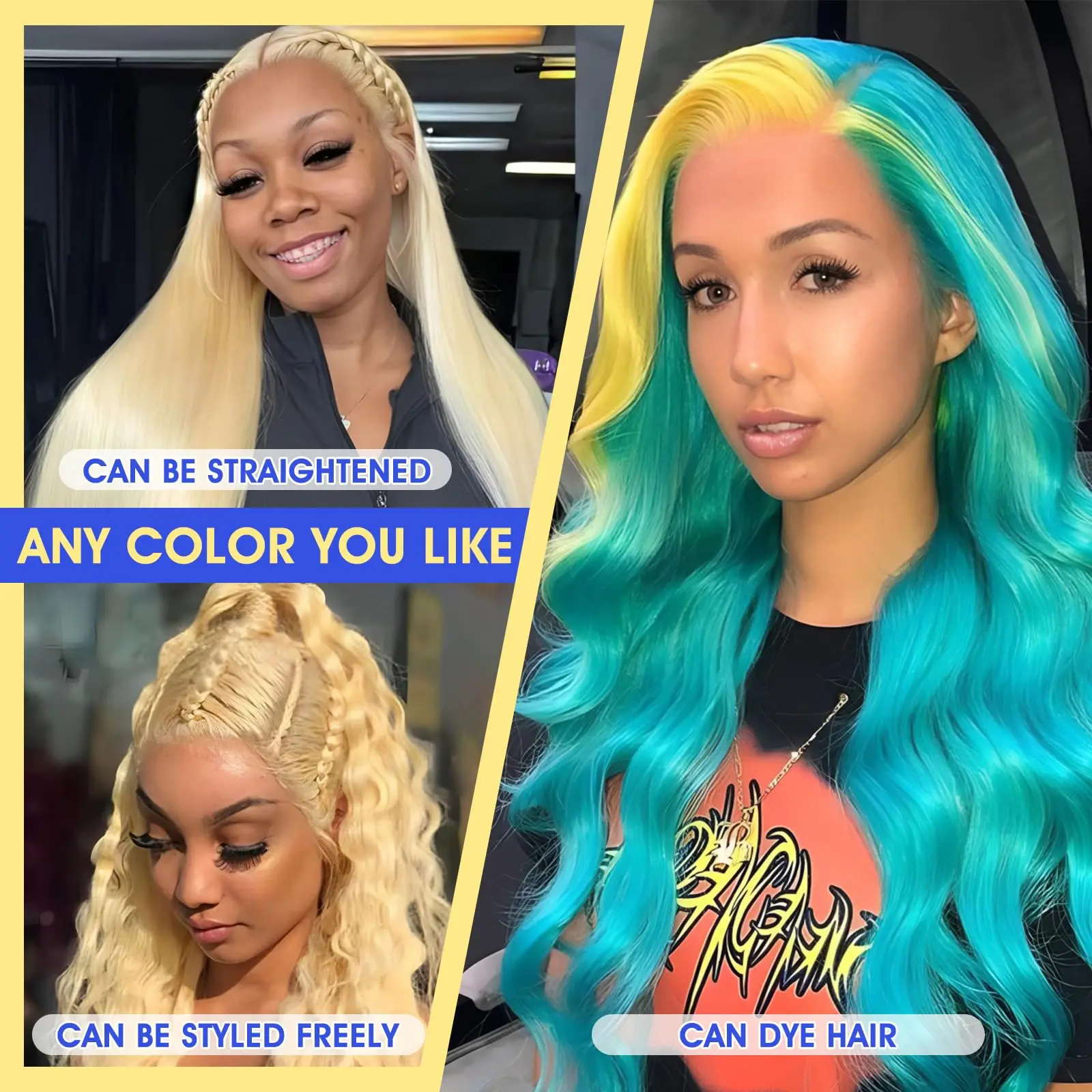 Pampering 613 Honey Blonde Body Wave 250 Density 13x6 HD Lace Front Human Hair Wigs 13x4 HD Lace Frontal Wig dla kobiet