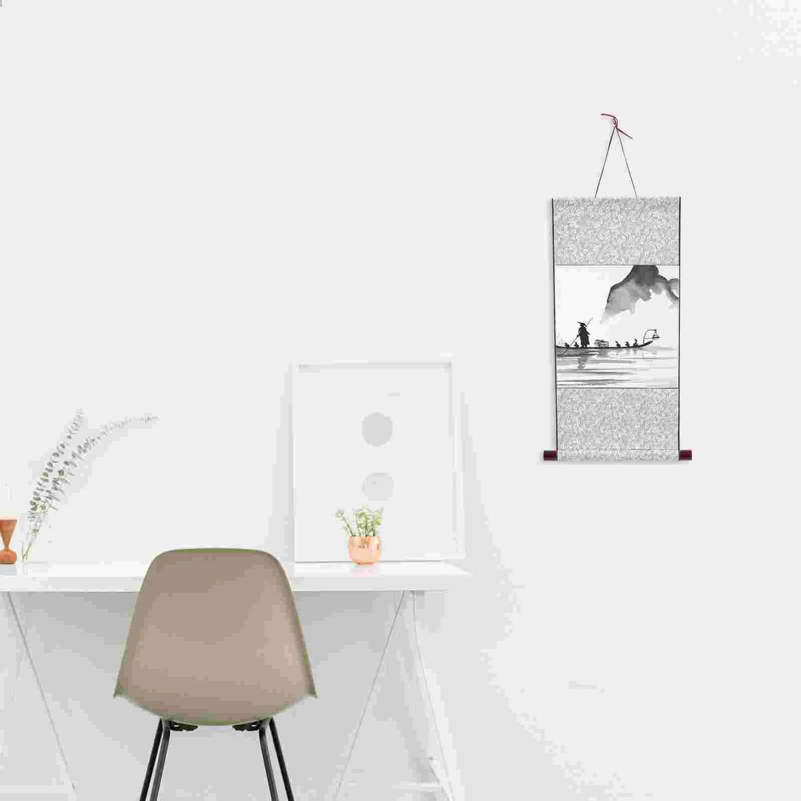 2pcs Calligraphy Blank Scroll Chinese Calligraphy Paper Blank Hanging Drawing Scroll Chinese Scroll Paper