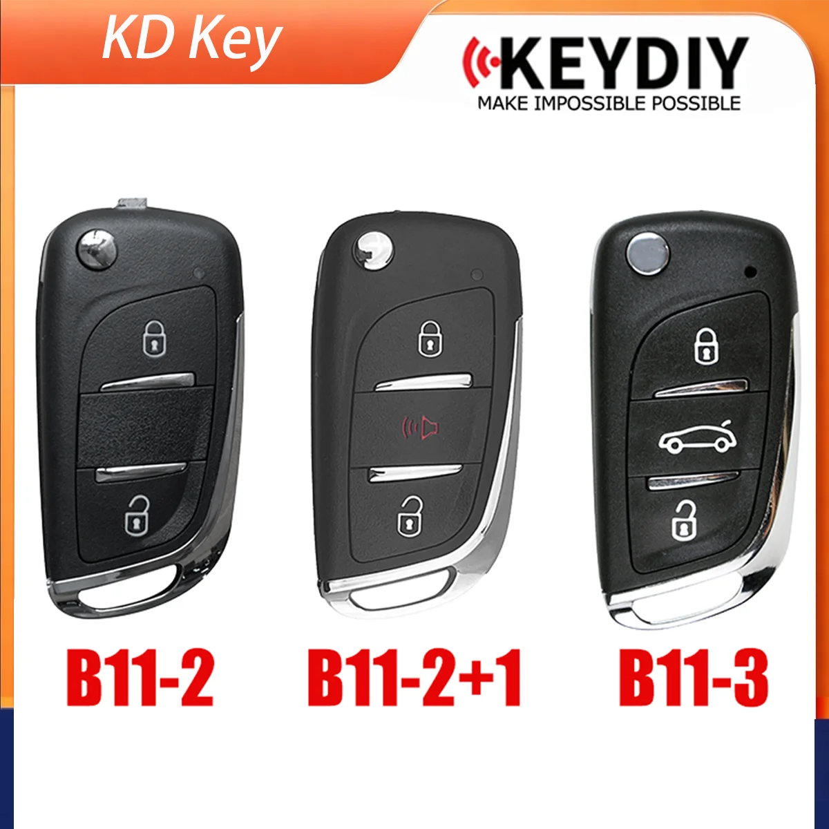 2PCS KEYDIY B11-3 B11-2 B11-2+1 Remote Control for KD900 KD-X2 KD X4 MiNI kd program