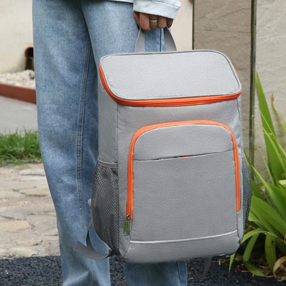 Insulated Cooler Backpack Waterproof Save Space Storage Backpack Lightweight Large-capacity Reflective Strip for Outdoor Camping