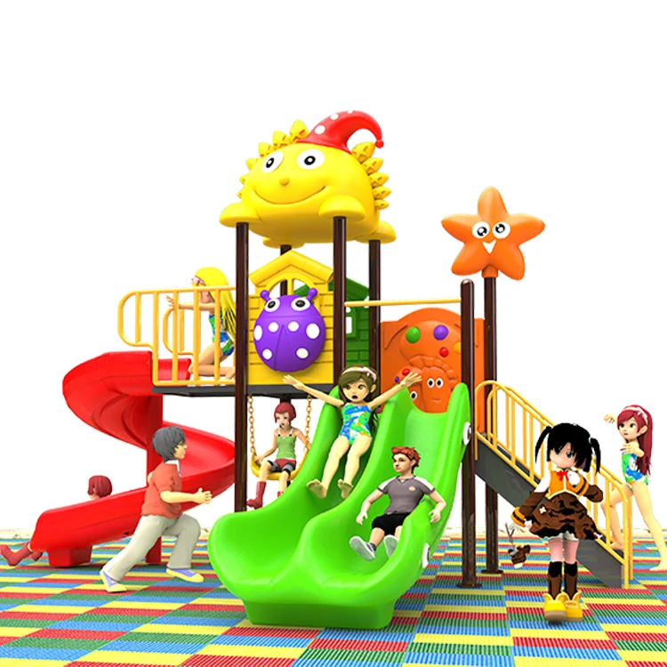 

Large Outdoor Amusement Equipment for Kids Metal Plastic Slides Garden Swing Trampoline Residential Slides Water Park Amusement