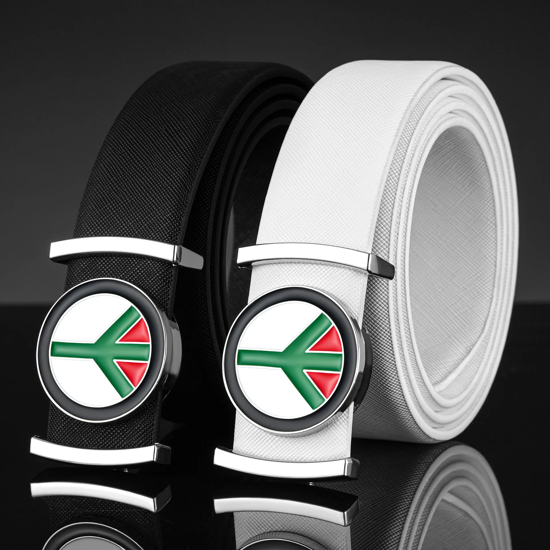 حزام جلد ماركة فاخرة للرجال والنساء مصمم سبيكة مشبك حزام الخصر الإناث الجينز بنطلون فستان حزام الخصر