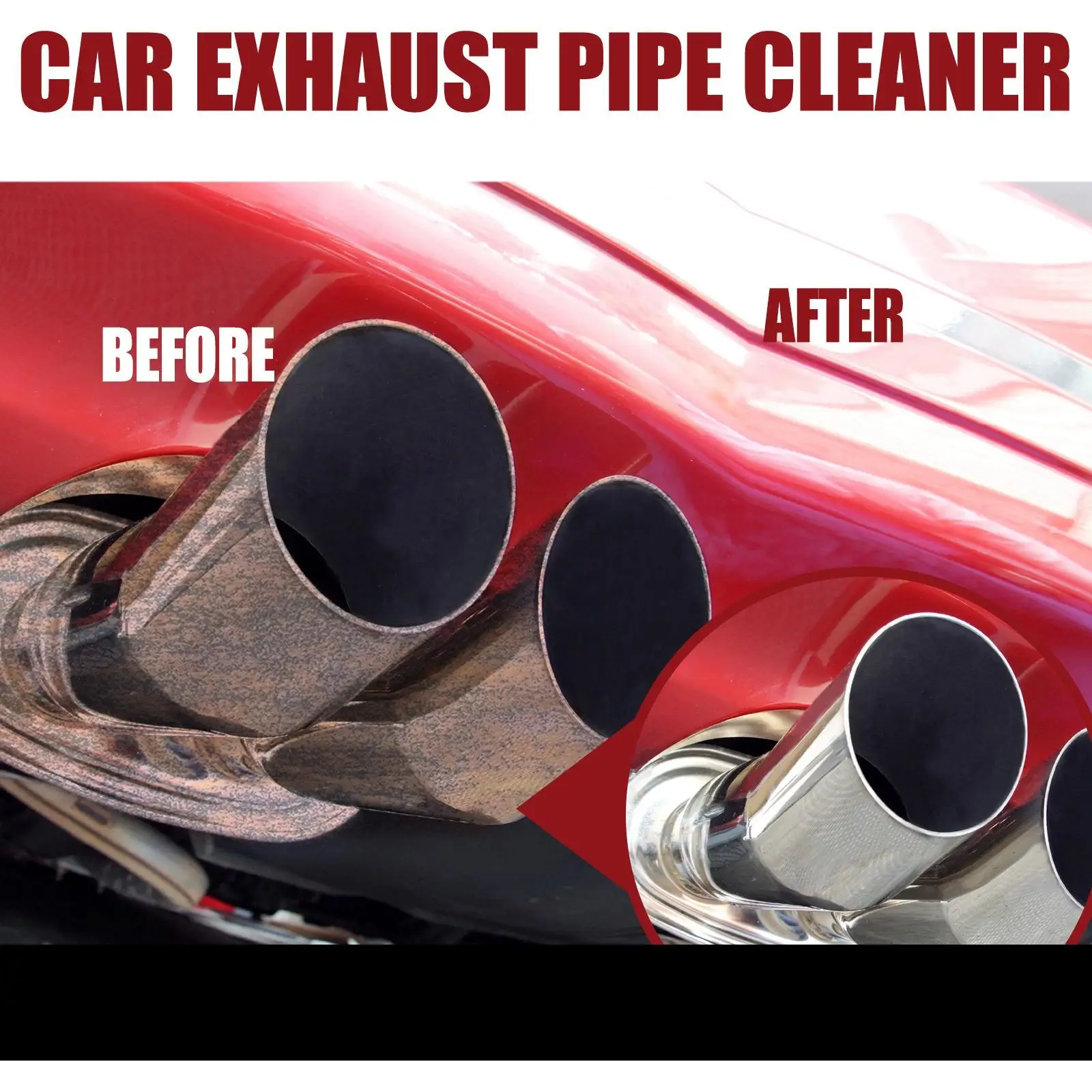 Car Exhaust Pipe Cleaner Decarbonization Professional Polish Restorer Protectant