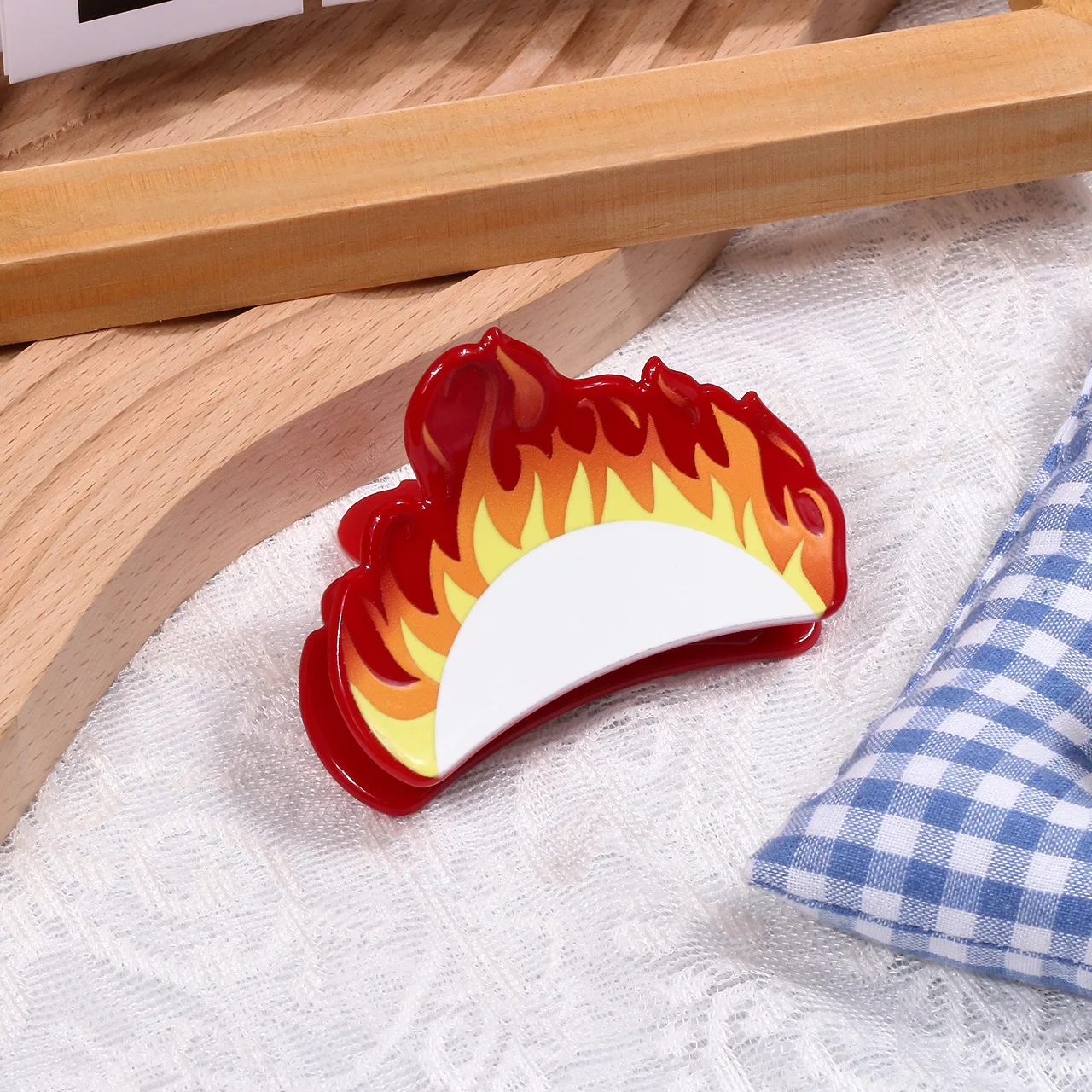 قطعة واحدة من مشبك شعر مخلب اللهب الكرتوني الفريد للاستخدام اليومي، إكسسوار شعر مزخرف لعرض مقابض شعر شخصيتك