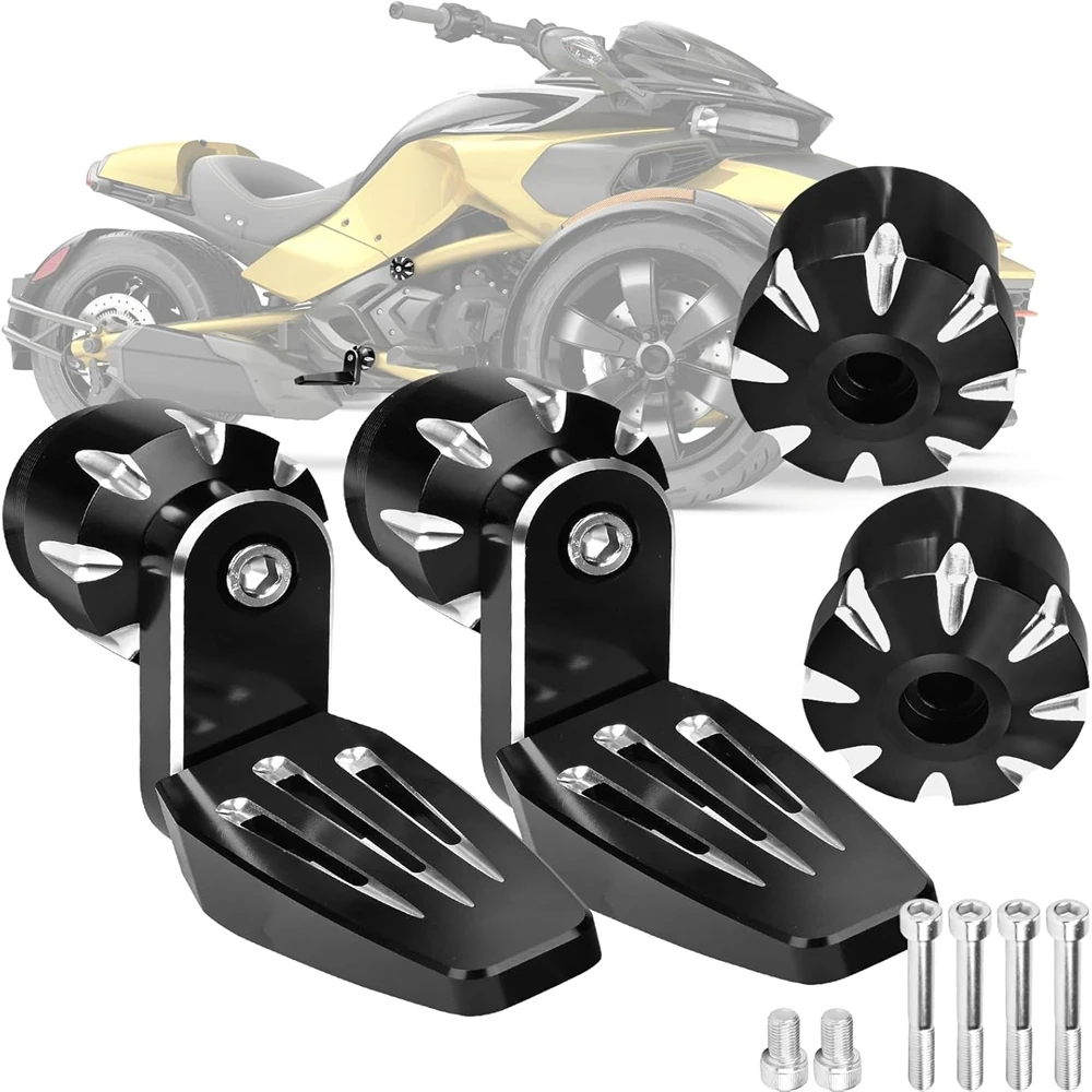 

Motorcycle 360° Adjustable Floor Board Highway Footpegs Footrests Mount Kit for Can Am Spyder F3 F3S F3T F3LTD 2015-2023