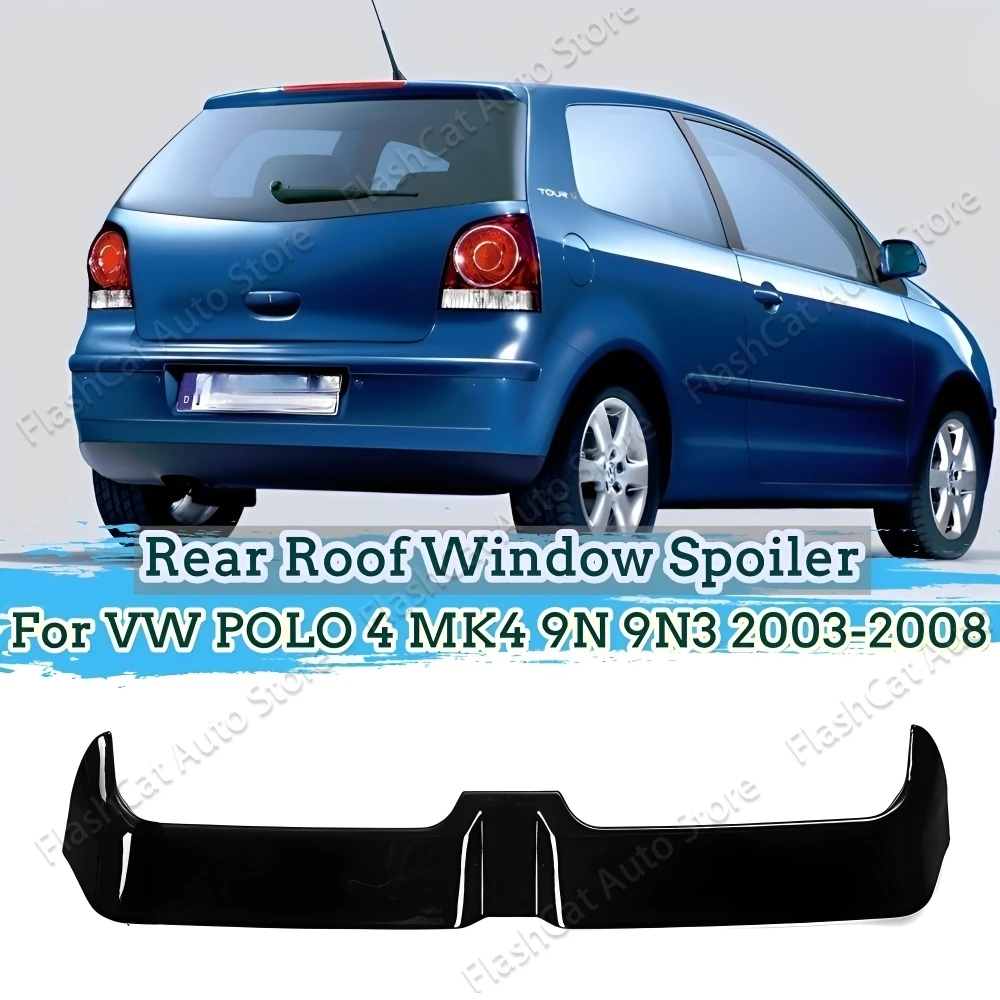 For VW Polo 4 MK4 9N 9N3 2003-2008 ABS Plastic For Oettinger Style Rear Trunk Spoiler Wing ABS Tail Trunk Lip Body Kits Tuning