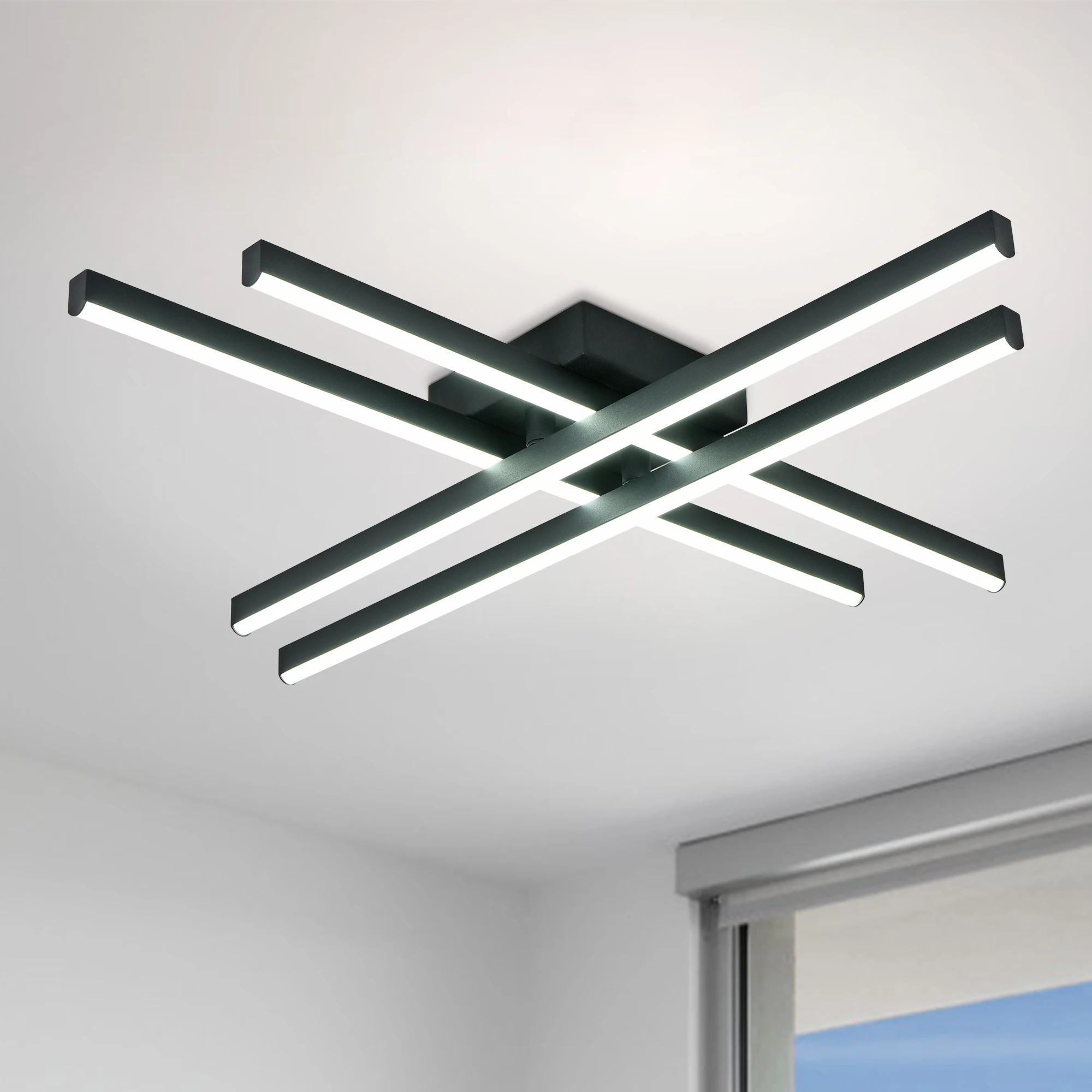 Modern LED Ceiling Light Fixture, Semi Flush Mount Ceiling lighting, Ceiling Lamp for Bedroom Living Room