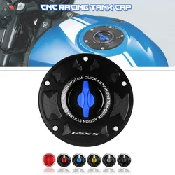 1set CNC Keyless Motorcycle Fuel Gas Tank Cap Cover fit SUZUKI GSXR 600 750 1000 GSXS750 GSXS1000 HAYABUSA GSX1300R SV650 SV1000