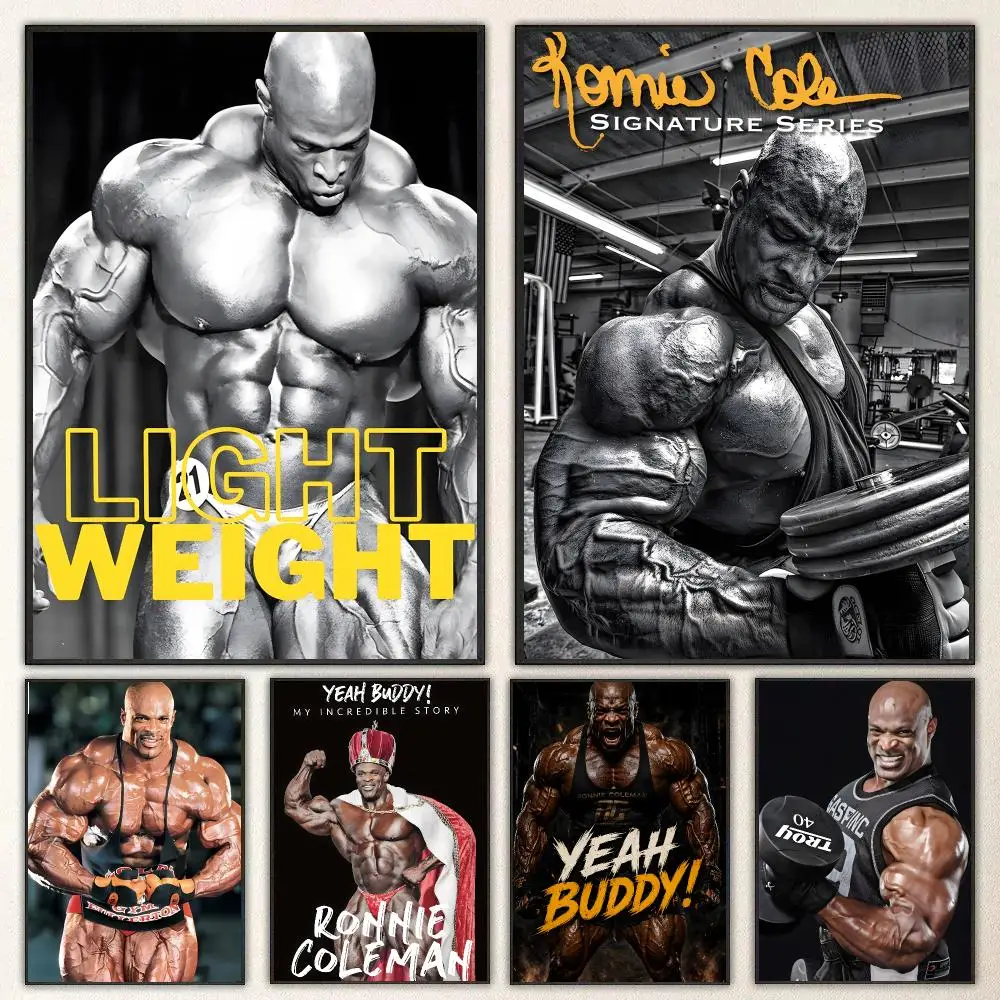 Bodybuilder Ronnie Coleman  Waterproof Peel‑and‑Stick Wall Sticker, Art Print for Bar Cafe Living Room Poster