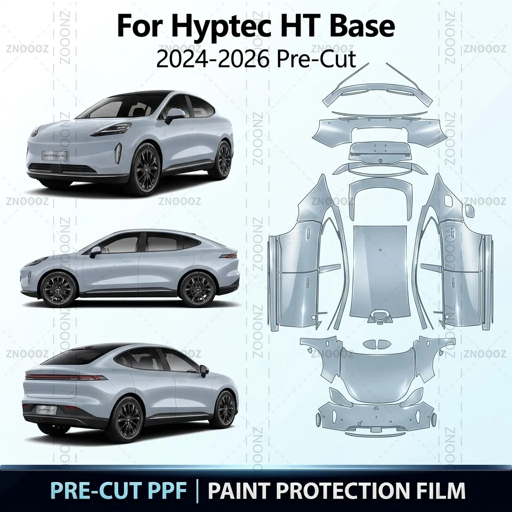 For Hyptec HT Base 2024-2026 Pre-Cut PPF Paint Protection 8.5mil Self-Healing TPU Full Vehicle Glossy Clear Matte Black