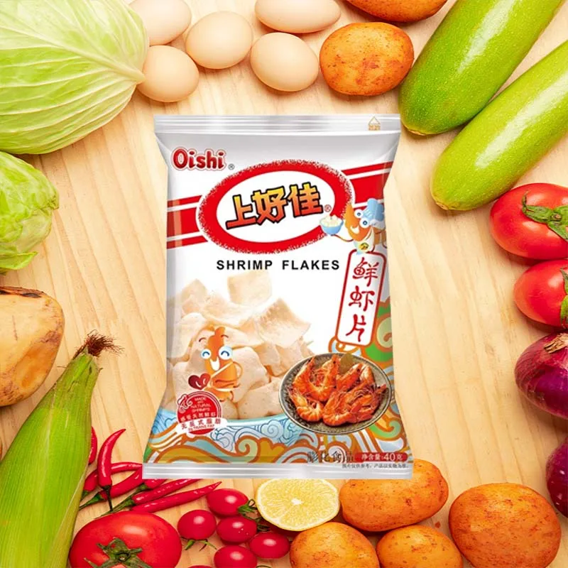 Чипсы для креветок OISHI 1,41 унции (40 г)*4 упаковки