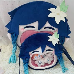 Genshin Impact Wendy Itabag juego de animación de dibujos animados, muñeca de algodón de Anime periférico, mochila de muñeca de felpa, bolsa de mensajero para estudiantes, nuevo