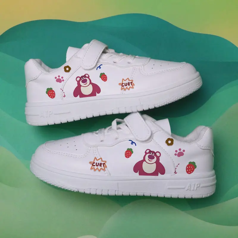 2024 New Spring Summer Small Children's Board Middle Sports Shoes Primary School Strawberry Bear Girls Casual Shoes кеды детские