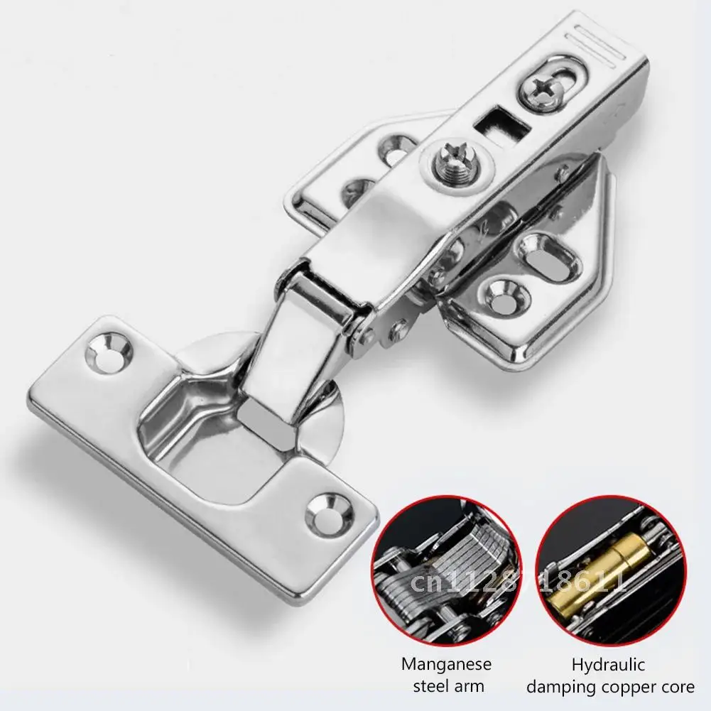 

Stainless Steel Cabinet Furniture Soft Close Damper Buffer Hinge 2/4PCS Soft Cupboard Hydraulic Hardware Wardrobe Buffer