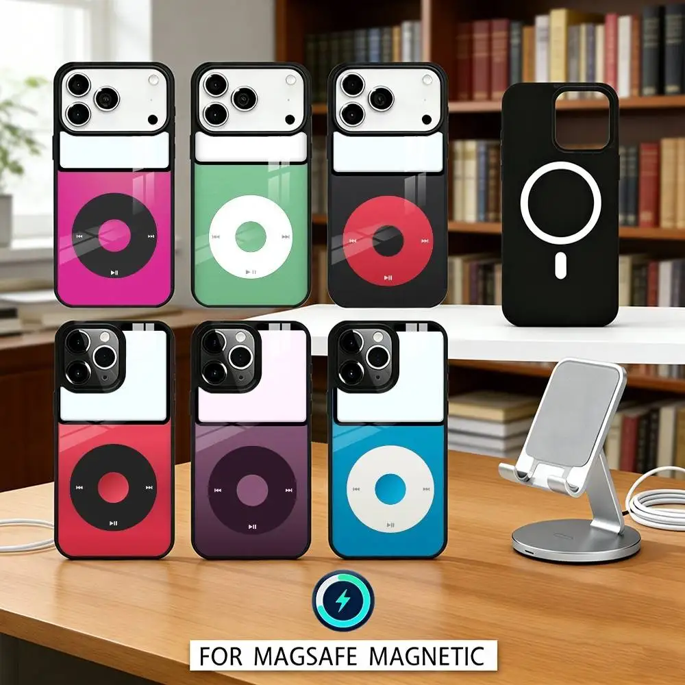 

W-Walkman Phone Case For iPhone 17,16,15,14,13,12,Pro,Max For Magsafe Magnetic Wireless Charging