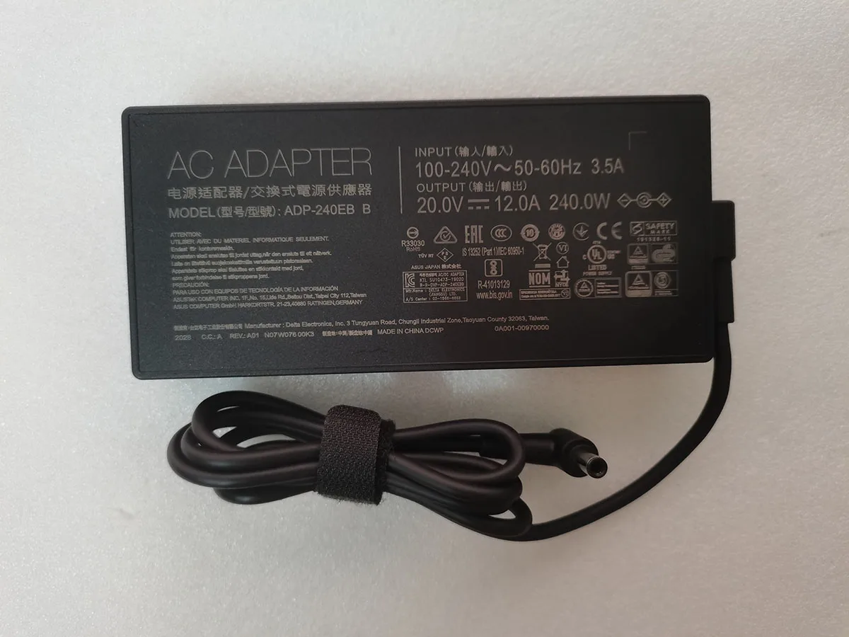 

OEM Slim 20V 12A 240W 6.0mm*3.7mm ADP-240EB B REV:A01 AC Adapter For ASUS ROG Strix SCAR 15 G533QR-XS98Q Gaming Laptop