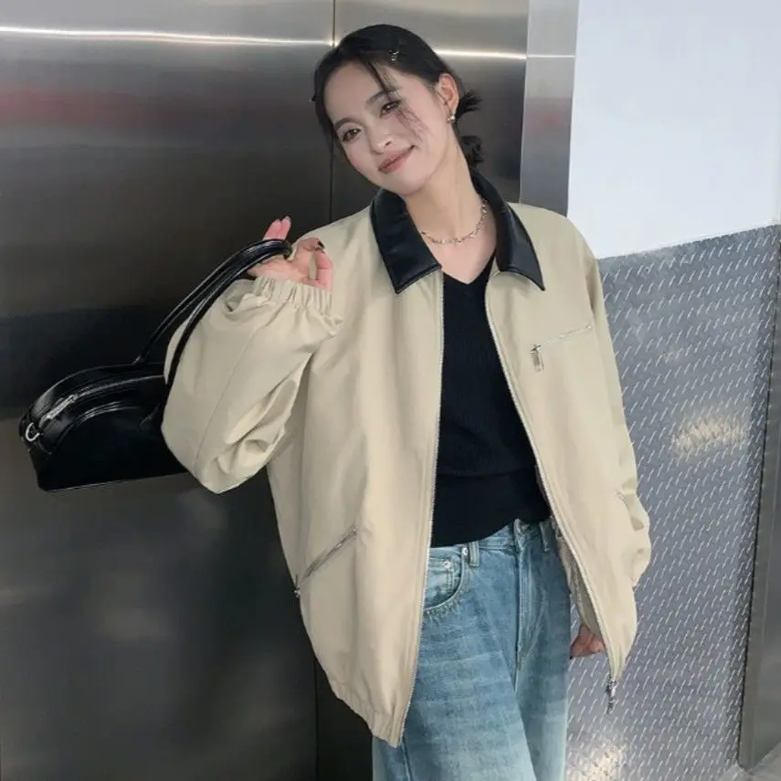 

Короткие куртки женские модные твидовые высококачественные пуговицы с передним карманом чистый простой базовый женский стиль верхняя одежда с длинным рукавом