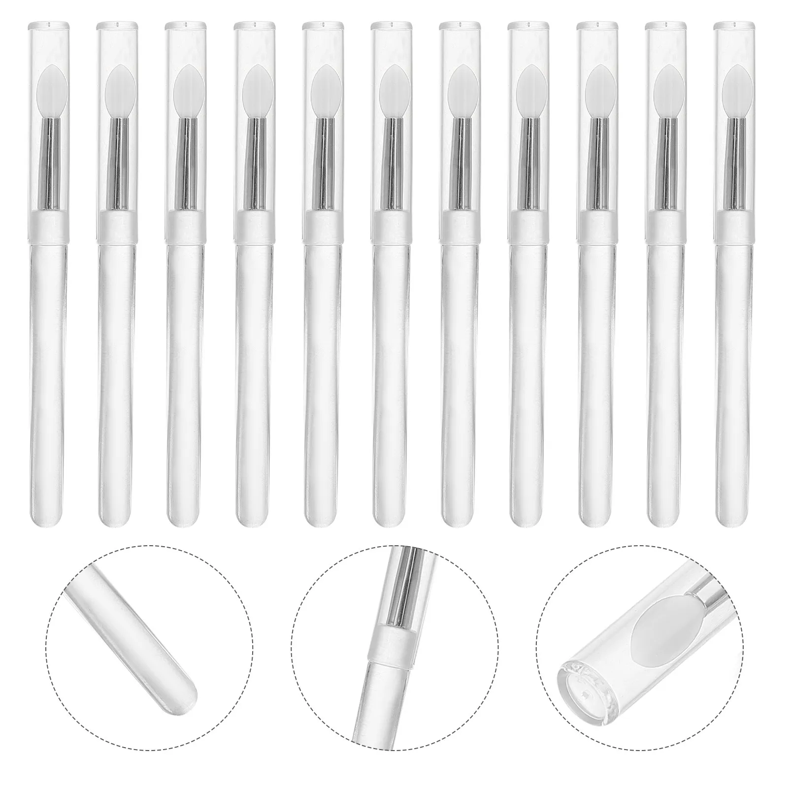 

20Pcs Reusable Silicone Nail Brushes for Holographic Powder Application Nail Art Stick Kit Professional Manicure Tools Mirror