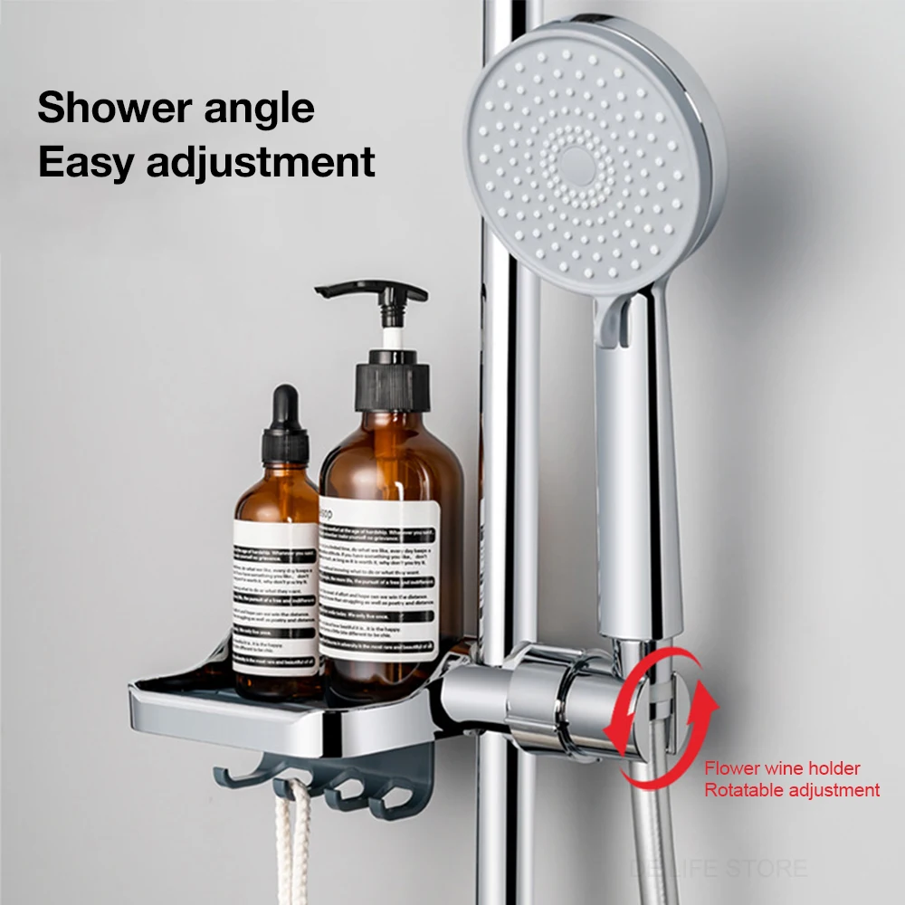 Shower Shelf Without Drilling Bathroom Shampoo Holder Bathroom Shelf With Shower Stand Soap Holder Bathroom Accessories