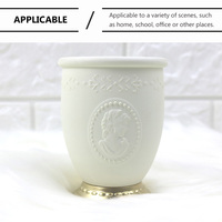 Makeup Brush Organizer Creative Desktop Storage Box Pen Holder For Cosmetics Brushes Sundries Stationery Desk Table Accessory