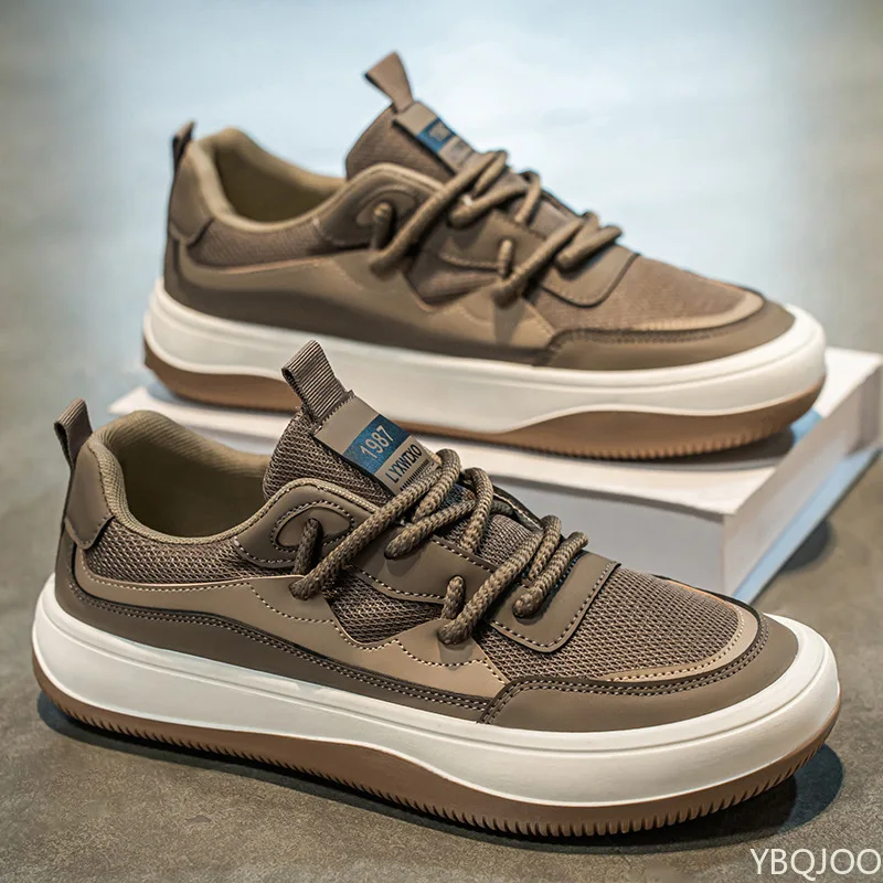 Men's summer new fashionable versatile sports board shoes breathable mesh running shoes anti slip soft sole casual shoes