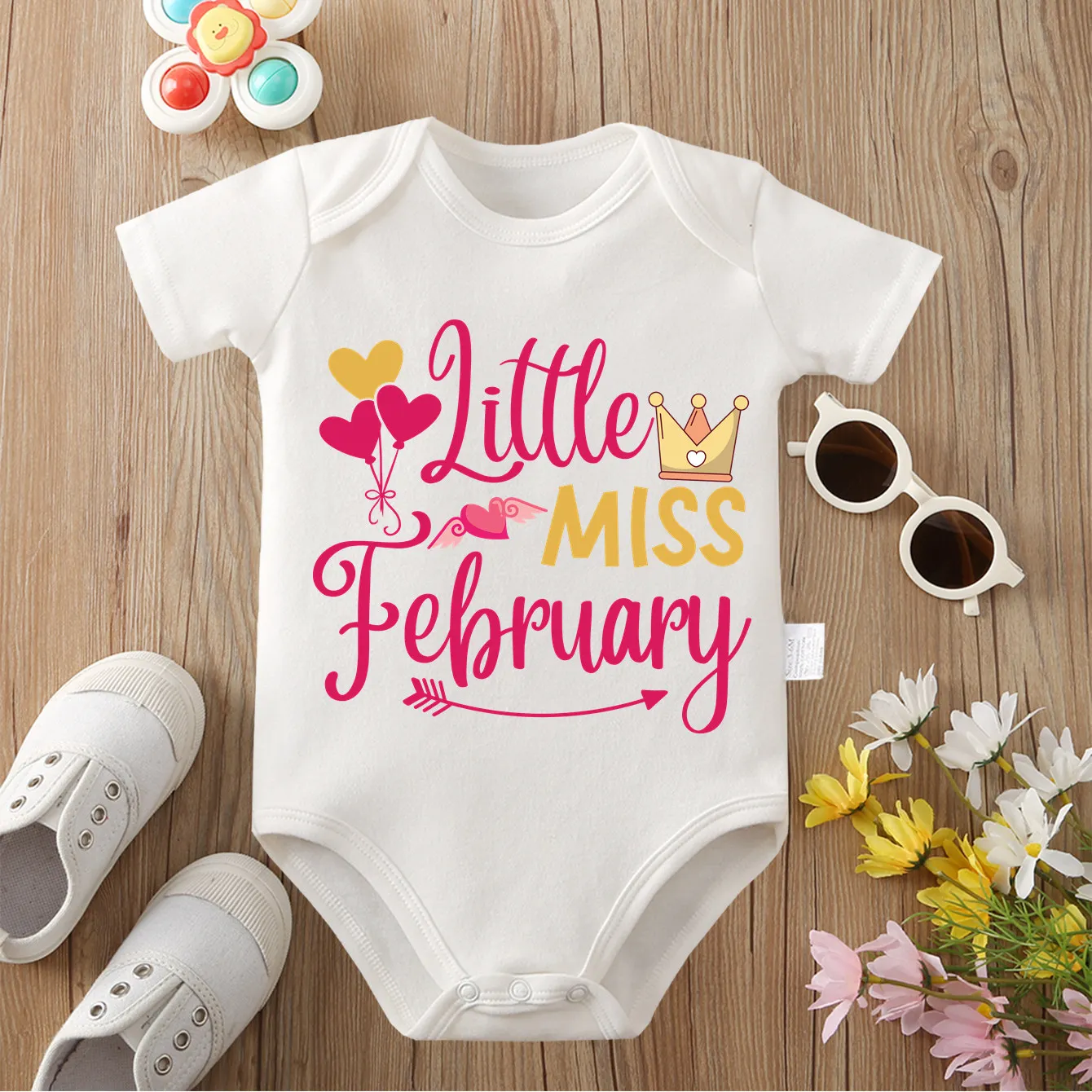 بدلة قطعة واحدة مريحة للفتيات الصغيرات مطبوعة رائعة 100% قطن ملابس مريحة لحديثي الولادة من عمر 0 إلى 12 شهرًا #2