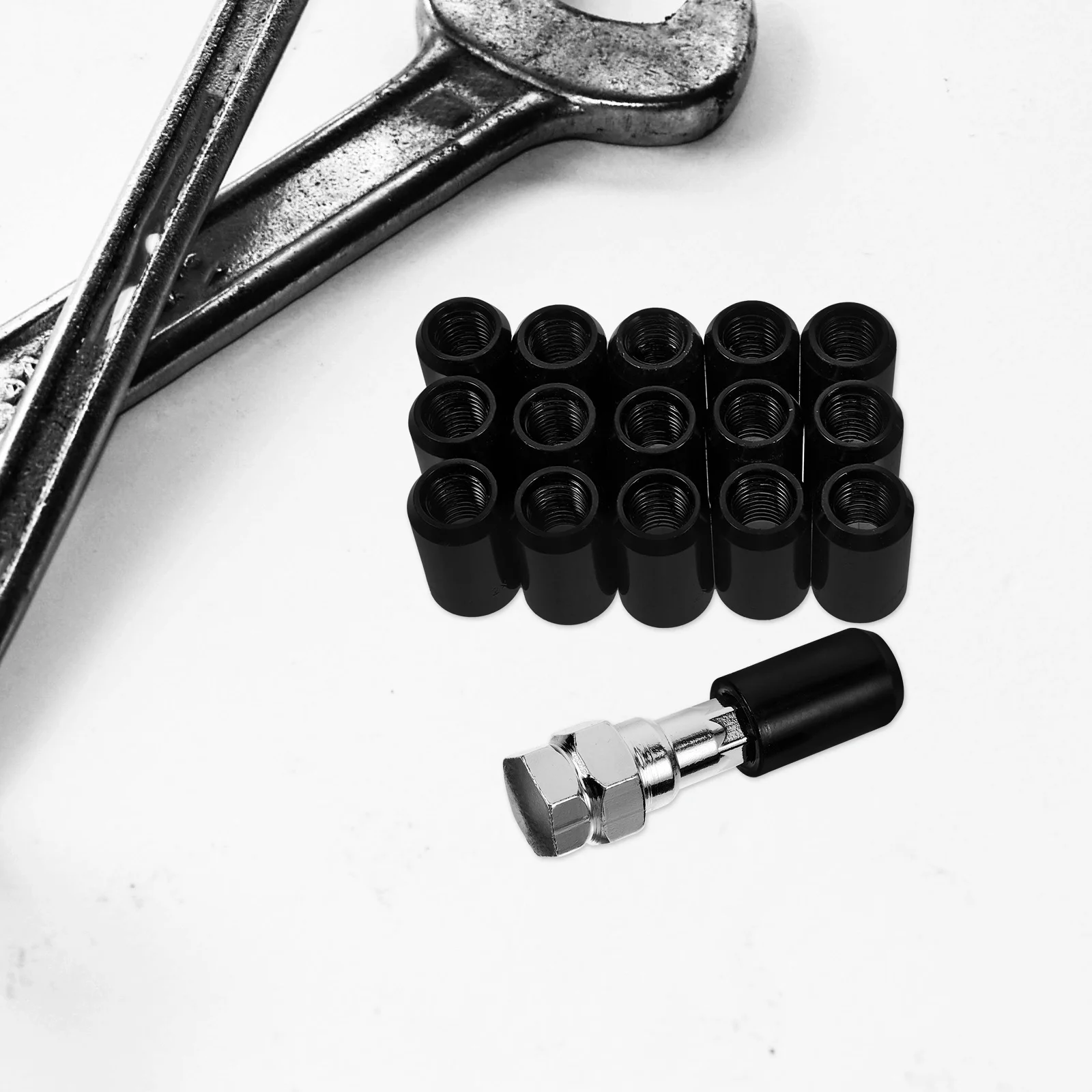 1セット M12X1.5 ブラック ホイールラグナットカバー 車用ハブネジプロテクターキャップ 自動車ホイールナット用