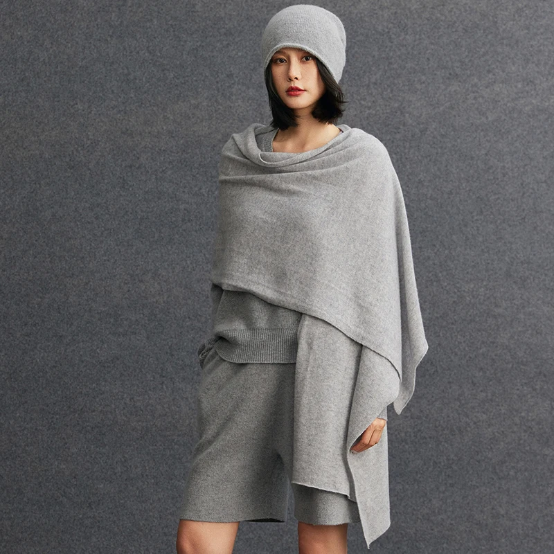 

Высококачественный женский 100% детский кашемировый шарф, осенне-зимний кашемировый вязаный длинный шарф, базовый мягкий теплый шарф, роскошные топы