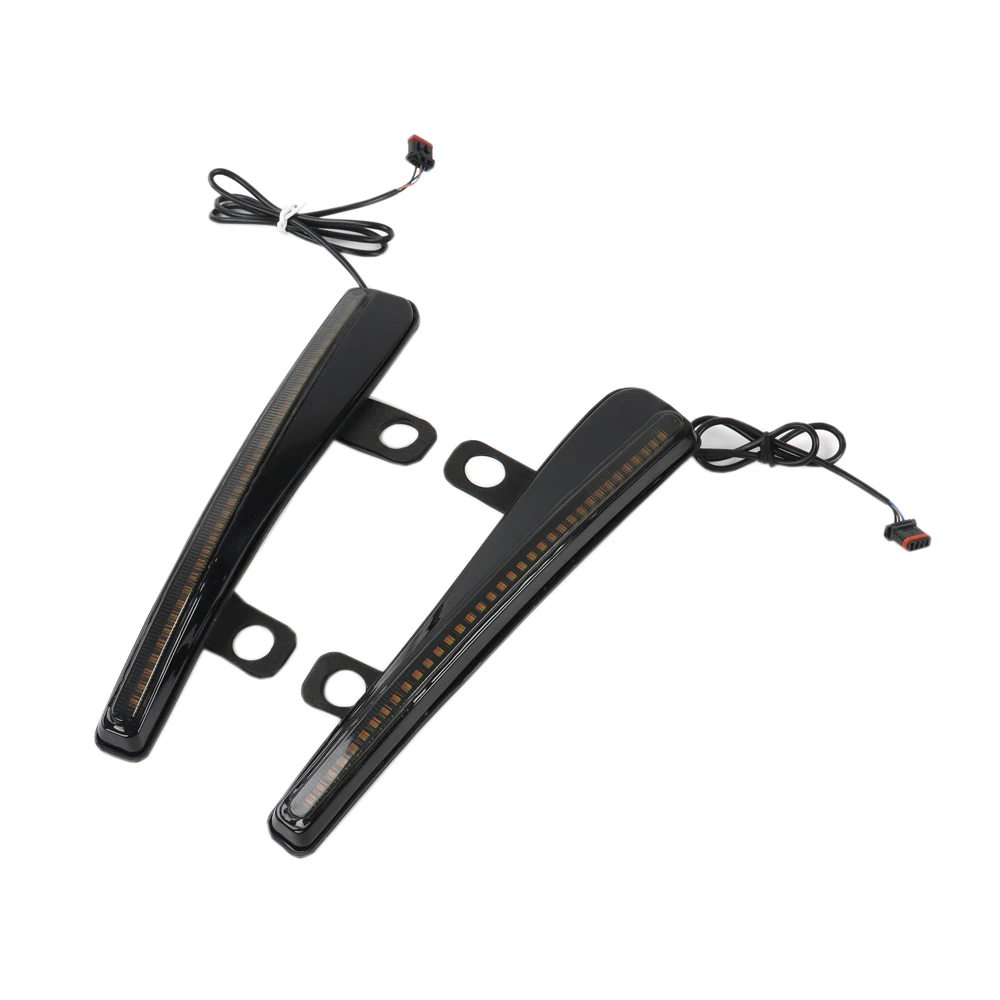 مناسبة لـ Harley Road Ranger ST CVO FLTRXSE إشارة الانعطاف LED الجديدة للزجاج الأمامي للدراجات النارية #5