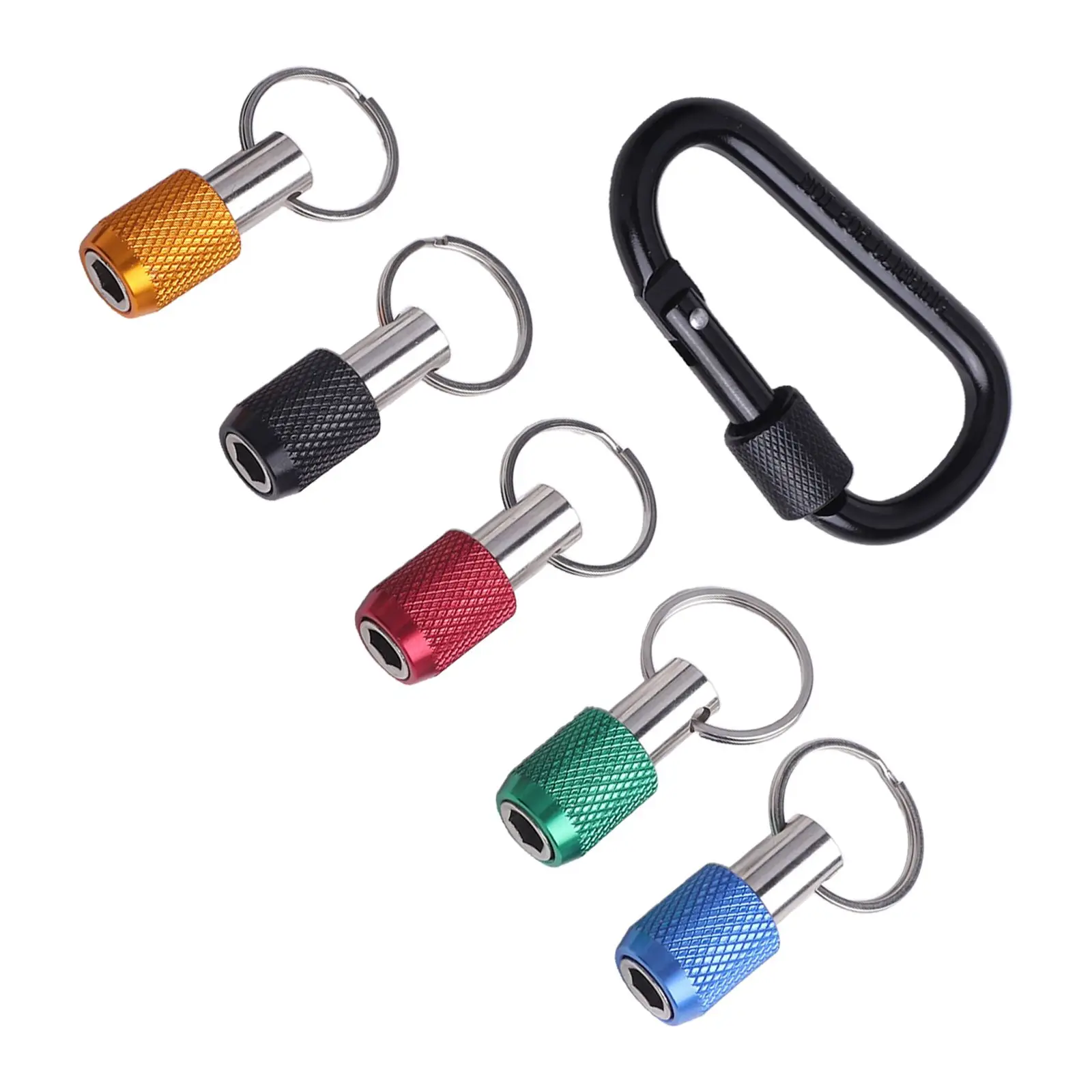 Screwdriver Bit Holder Drill Bit Holder 1/4 Hex Shank Keychain Extension Bar Quick Release For Electric Screwdrivers