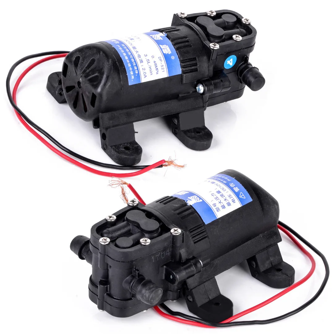 DP-521 12V DC Diaphragm Pump Electric Sprayer Agricultural Pump Micro High Pressure Return Diaphragm Pump Small Injection Pump