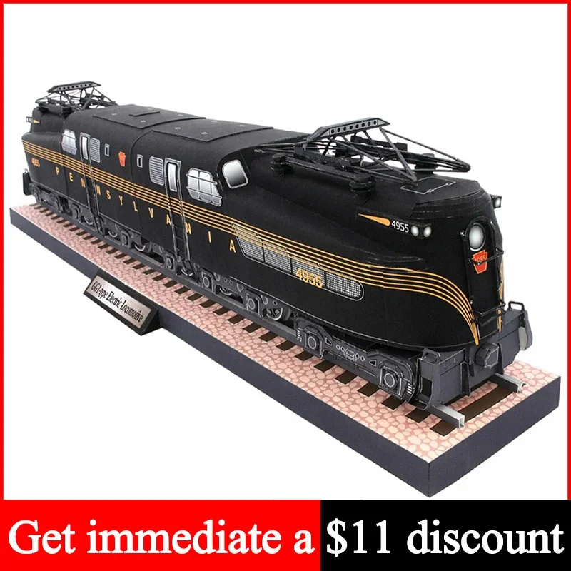 GG1-type Electric Locomotives Train Realistic Handmade 3D Paper Model Papercraft Art DIY Tenns Adult Origami Craft Toys ZX-059