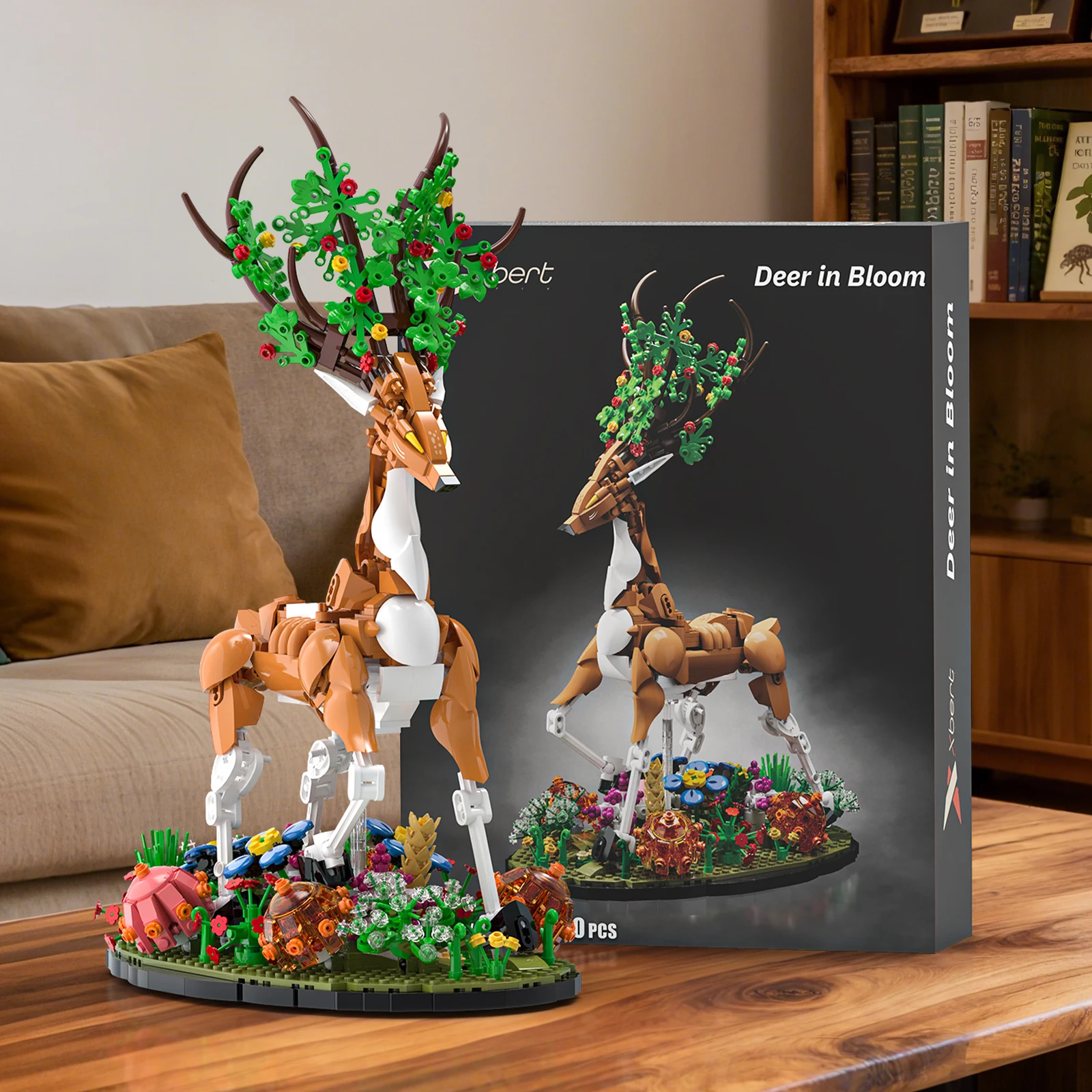 Foresta Cervo Guardiano Bestia 1220PCS Building Blocks Set Modello Animale Magico Mattoni Assemblaggio Fai da Te Regalo a Tema Naturale