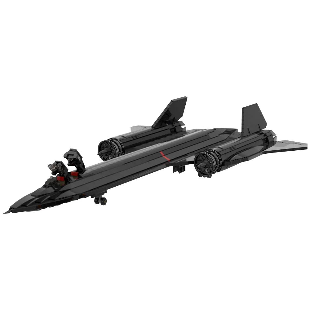 

MOC SR-71 Blackbird Reconnaissance Aircraft Building Blocks US Military SR-71 Blackbird Bricks Model DIY Assembly Toys Kids Gift