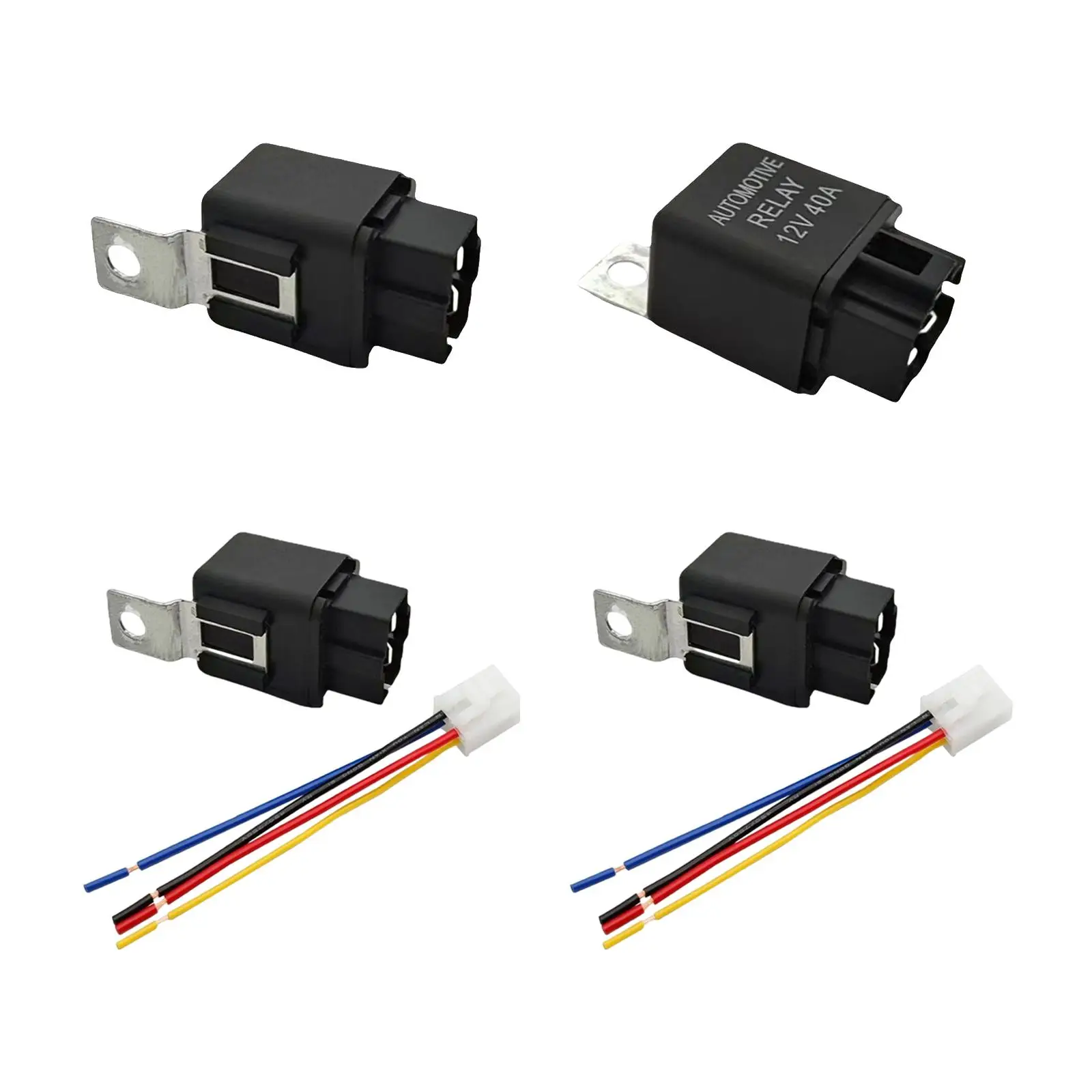 Automotive Relay 40A Replaces 4 Terminal Accessories Durable Car Relay Universal Easy to Install for Vehicles Motorcycle