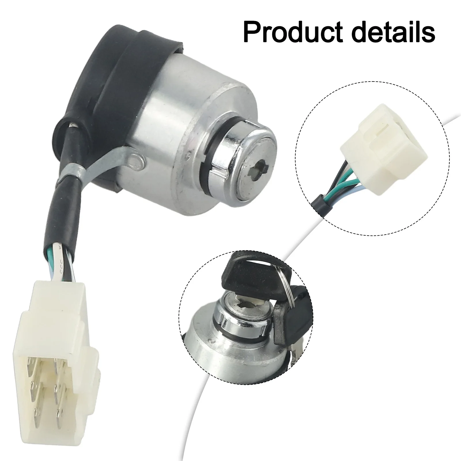 Ignition Key Switch for Electric Key Start Gas Generator Welder On Off 3 Way Suitable for 2 5 6 5KW Generators