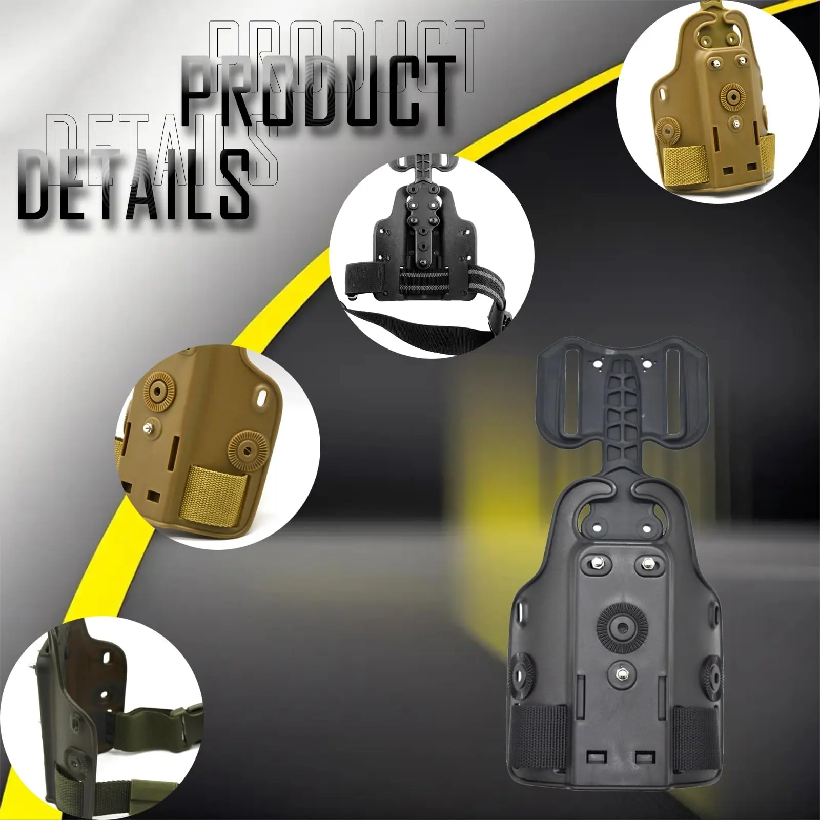 

Tactical Molle Drop Leg Platform Panel Adjustable Guns Holsters Adapter Hunting Multifunctional non-slip webbing leg board