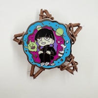 Japanese boy comics Mob Psycho 100 characters metal badge Kageyama Shigeo inspirational supernatural lapel pin souvenir