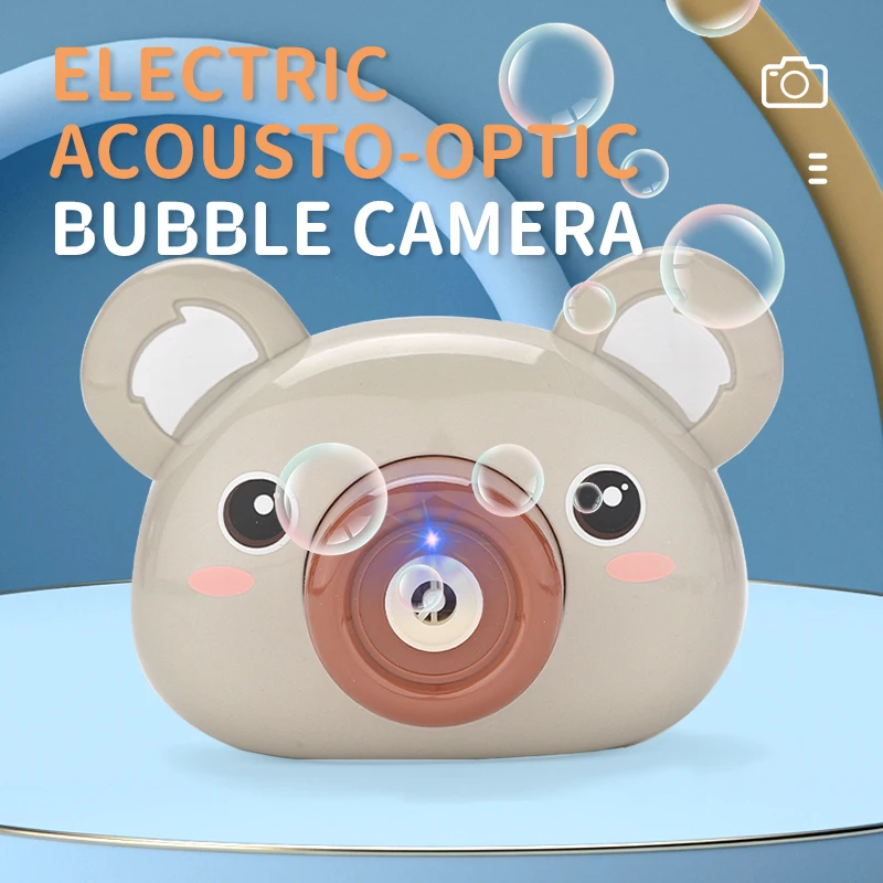 Automatic Piggy Bubble Machine with Lights - Electric Bubble Camera for Kids, Interactive Cartoon Toy with Music and LED Lights,