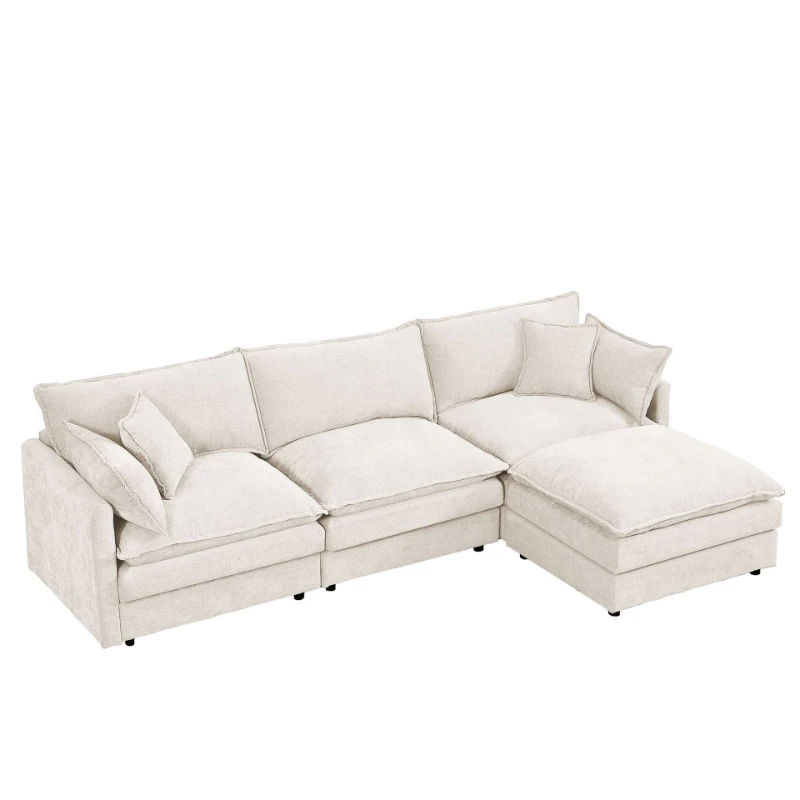 

Semi-compression sofa bed Straight row sofa for sitting and lying