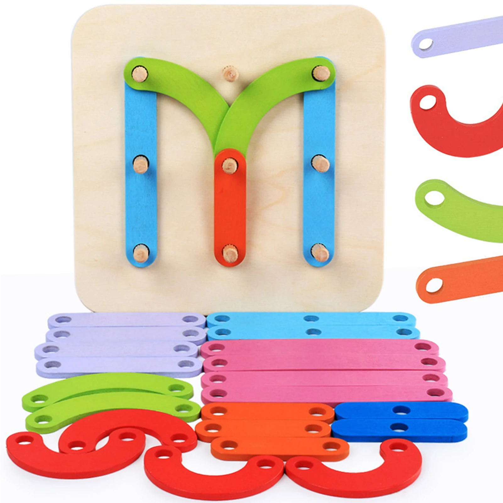 Jouets éducatifs en bois pour tout-petits d'âge préscolaire, jouets Patchwork pour garçons et filles