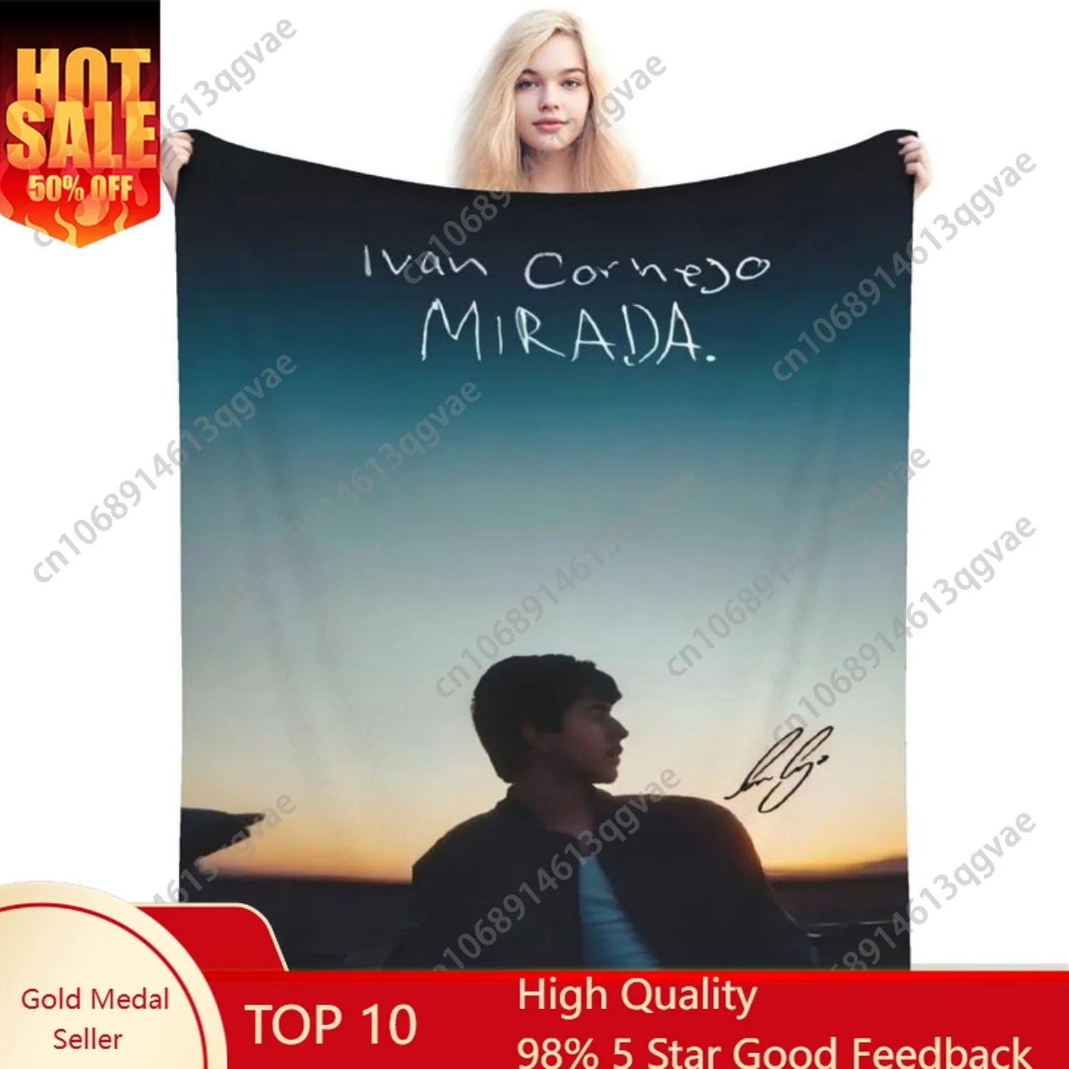 

A Flannel Blanket with Ivan Cornejo Print Soft and Suitable for All Seasons Suitable for Living Room Office Sofa or Travel