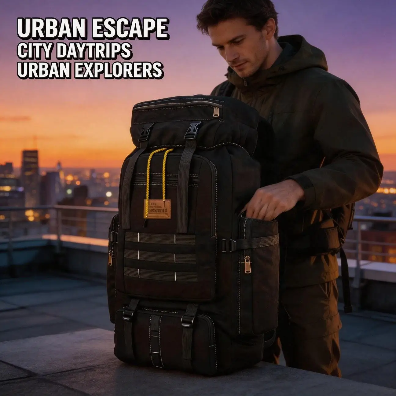 Canvas Retro Hiking Backpack Outdoor Mountaineering Camping Utility Style