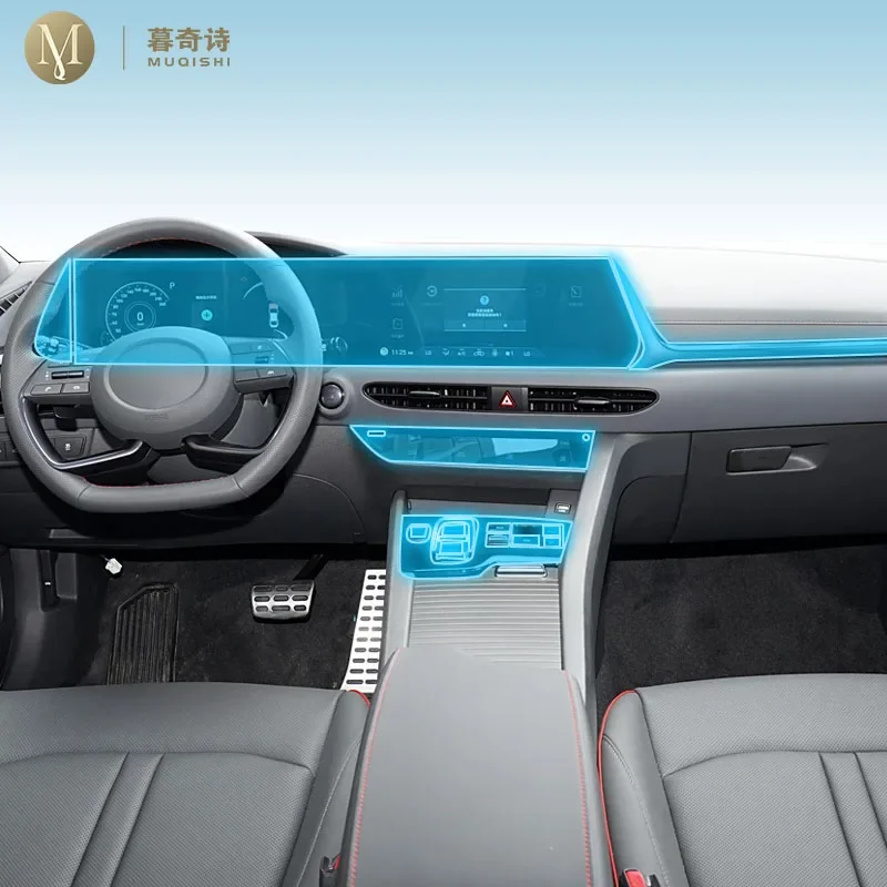 

MUQSHI Car Interior Center console Transparent/Matte TPU Protective film PPF Anti-scratch Repair film For Hyundai Sonata 20-2023
