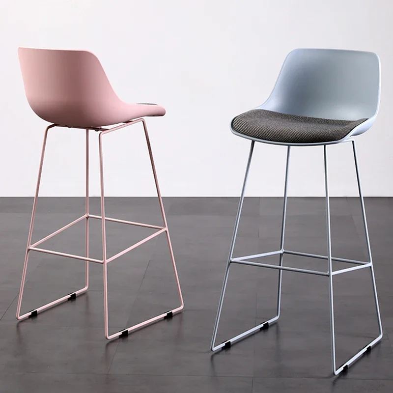 

Bar Chair Modern And Simple Bar Stool High Footstool Home Bar Stools Nordic Backrest Creative High Legged Chair Furniture