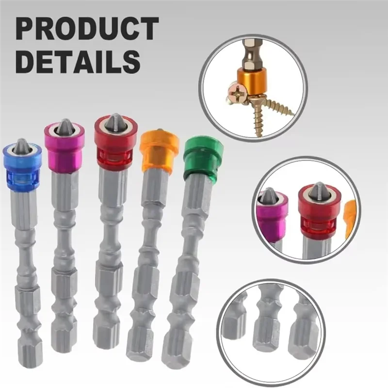 A93Z Magnetic Bit 10Pcs Screwdriver Drill Bit With 1/4 Inch Hex Handle Single Head Electric Drill Tool Attachment