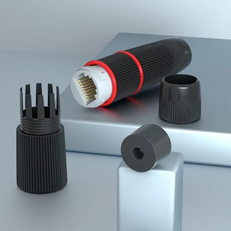 T8uc Outdoor Ethernet Adapter Женский водонепроницаемый кабель RJ45 Экранированный супер сильный растяжение IP67 Ethernet