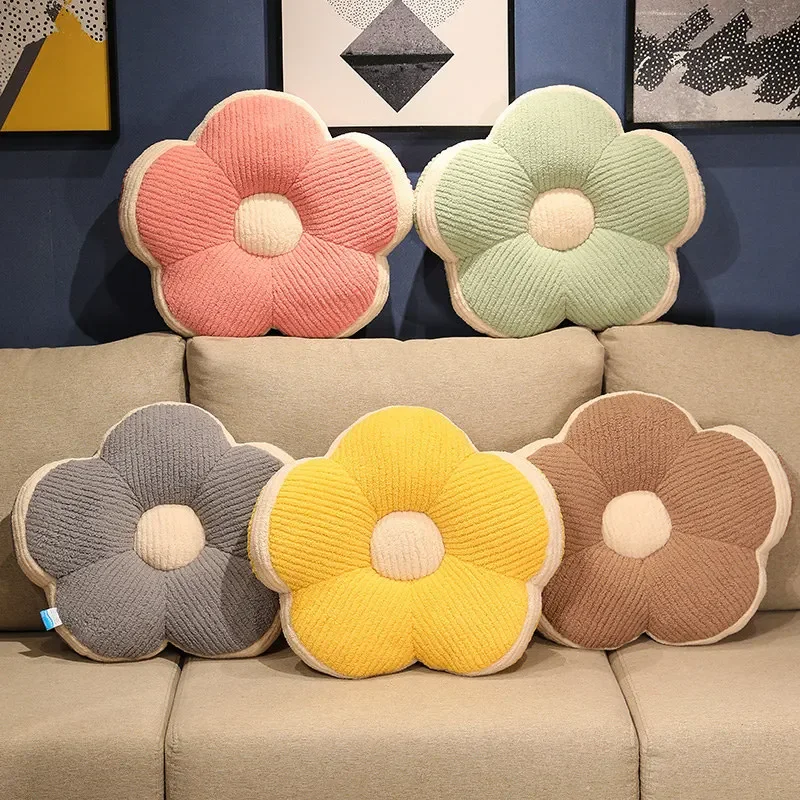 

Flower Plush Pillow Petal Seat Cushion Sunflower Sofa Office Lumbar Decorative Throw Pillows Stuffed Toys Home Decor Photo Props